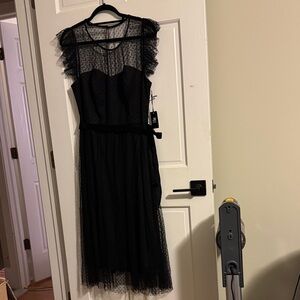 Jason Wu Black Sheer Midi Dress